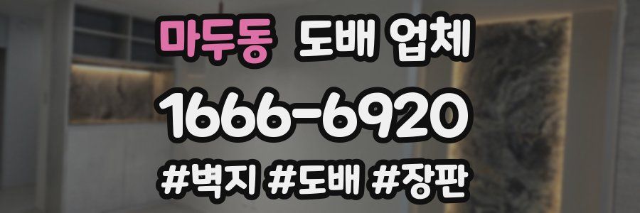 마두동 도배 업체