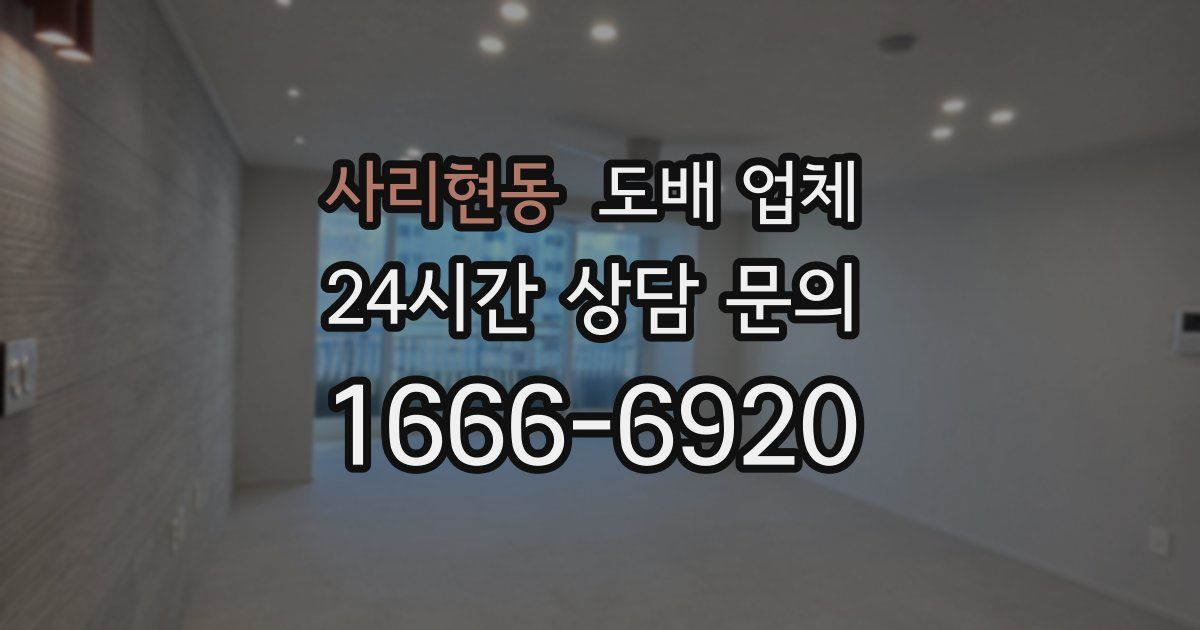 사리현동 도배 업체