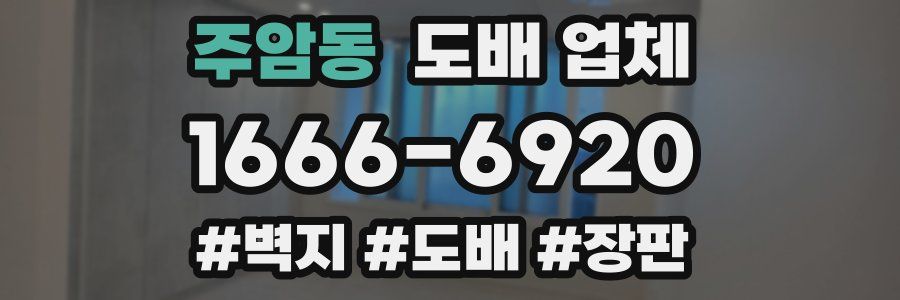 주암동 도배 업체