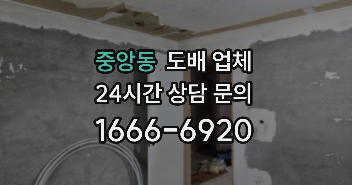 중앙동 도배 업체