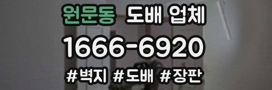 원문동 도배 업체
