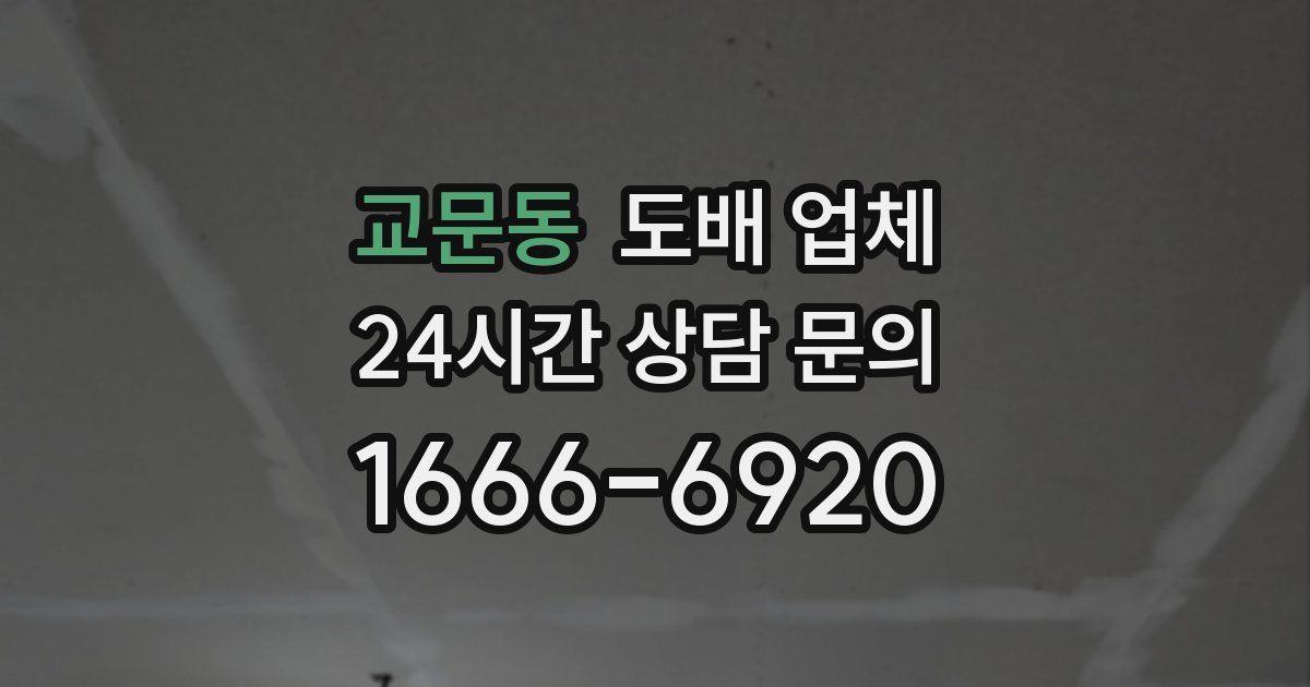 교문동 도배 업체