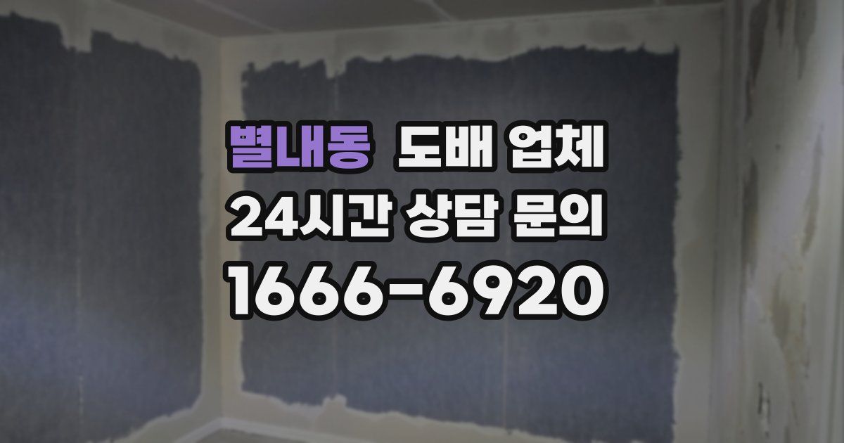 별내동 도배 업체