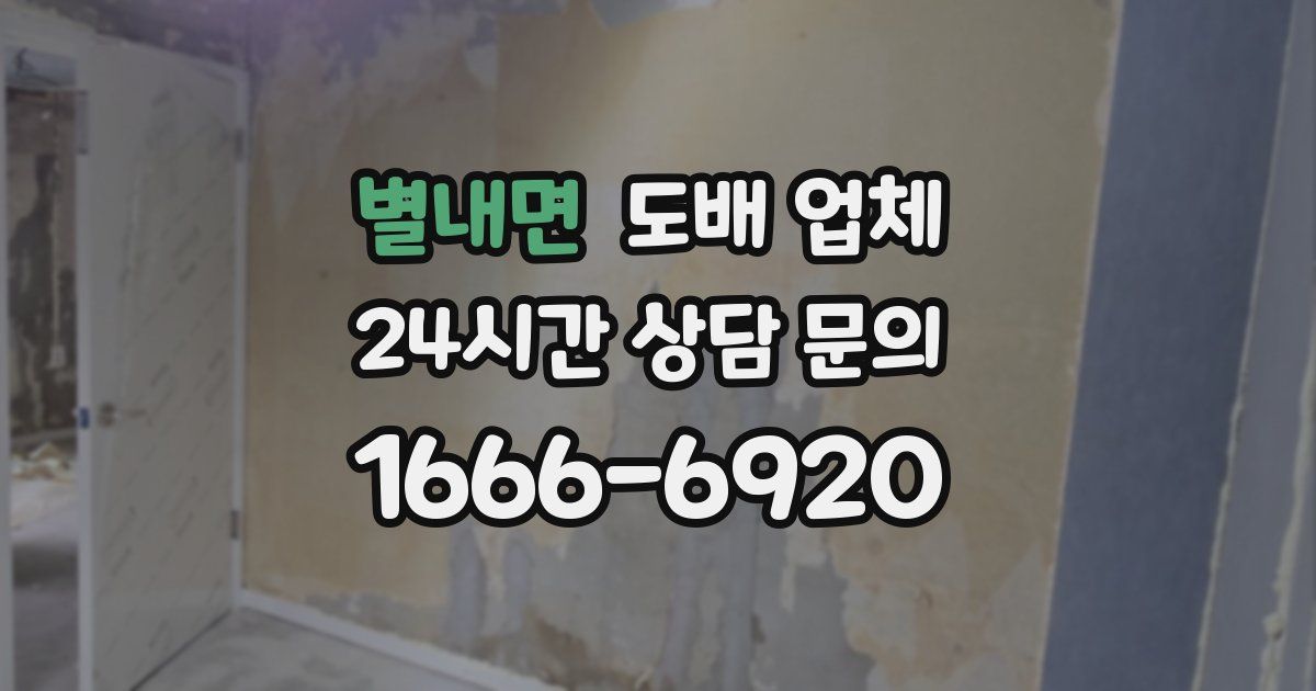 별내면 도배 업체