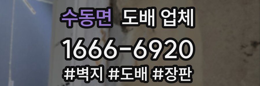 수동면 도배 업체