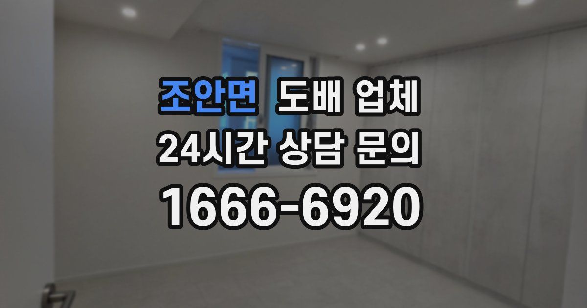 조안면 도배 업체