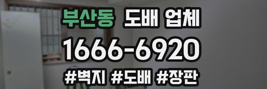 부산동 도배 업체