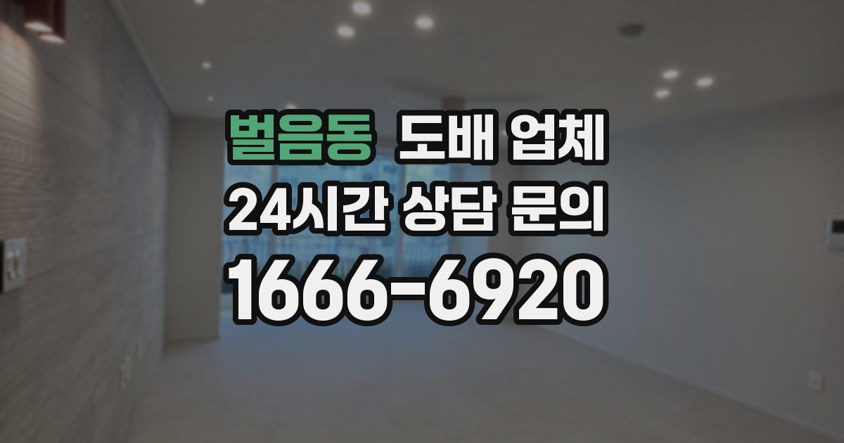 벌음동 도배 업체