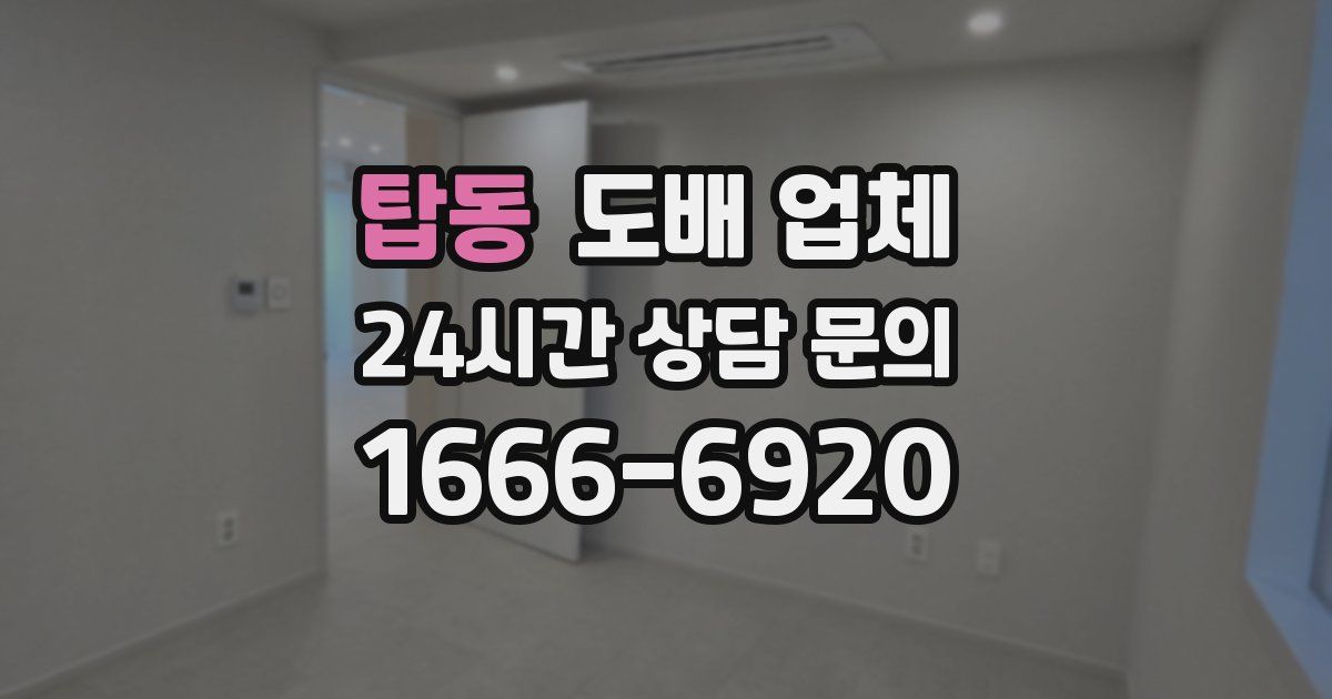 탑동 도배 업체