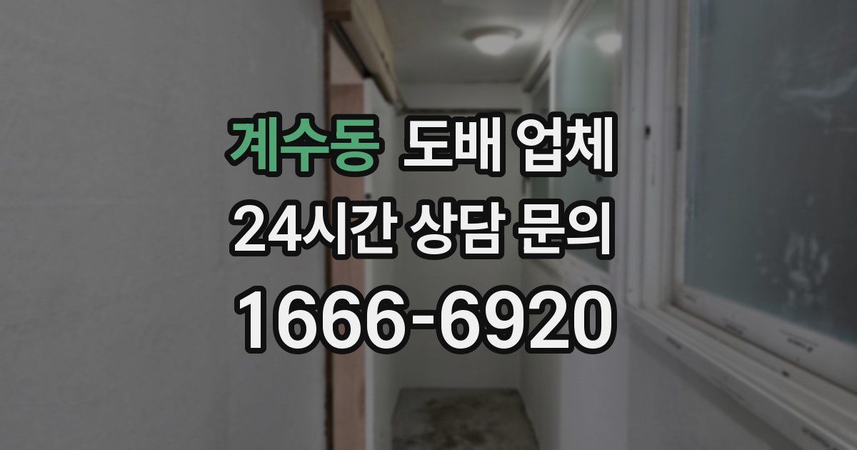 계수동 도배 업체