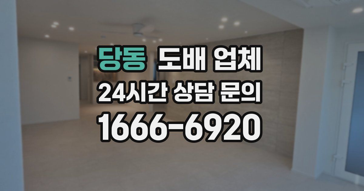 당동 도배 업체