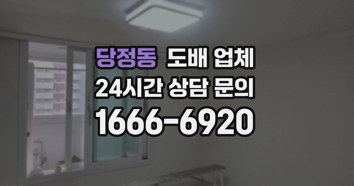 당정동 도배 업체