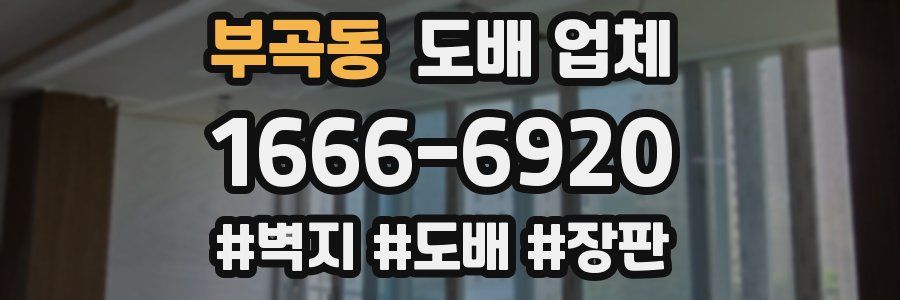 부곡동 도배 업체