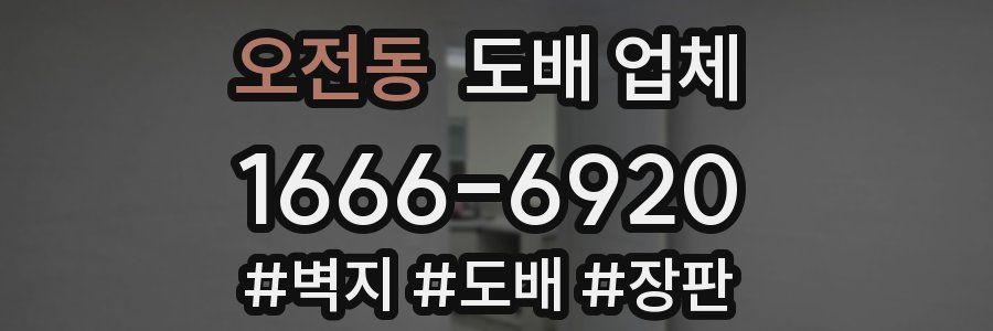 오전동 도배 업체