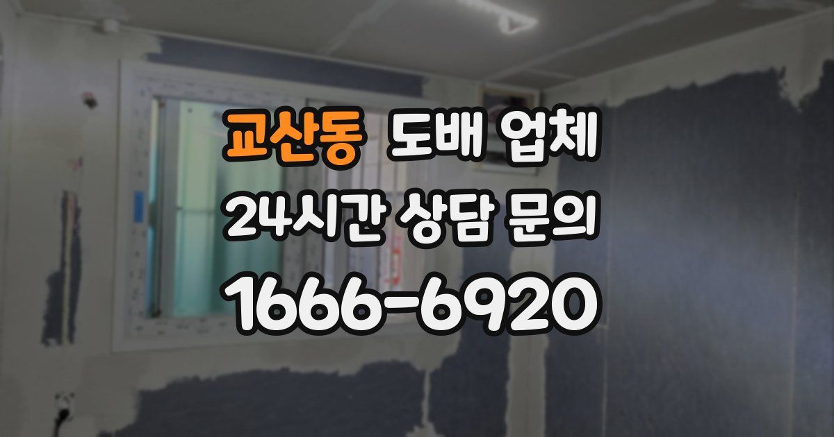 교산동 도배 업체