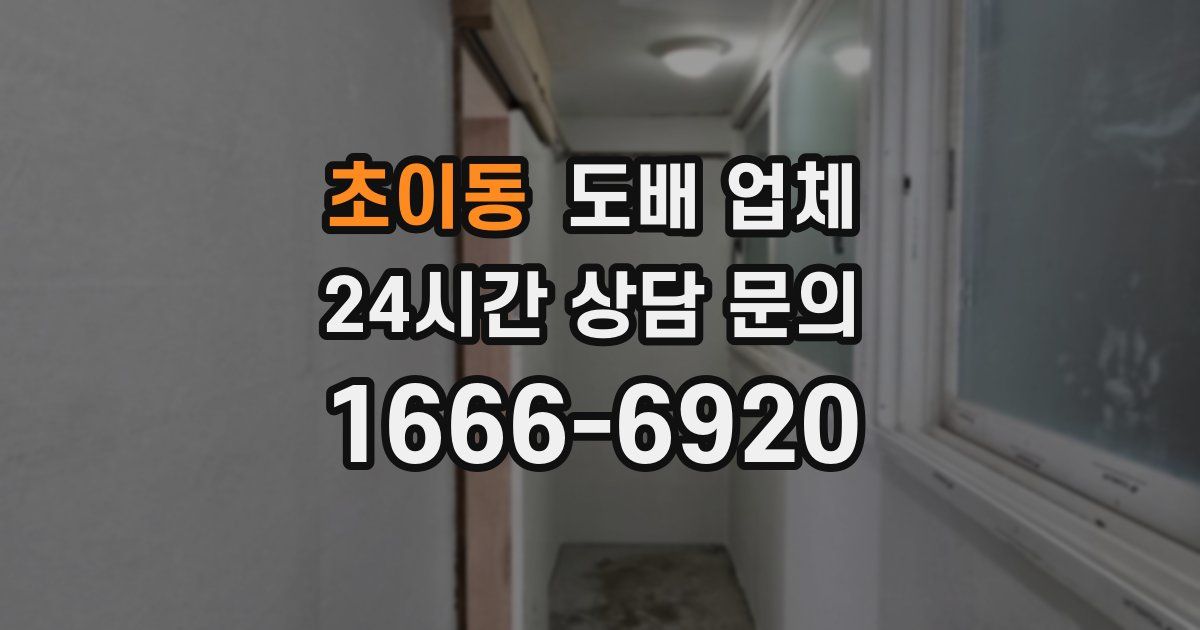 초이동 도배 업체