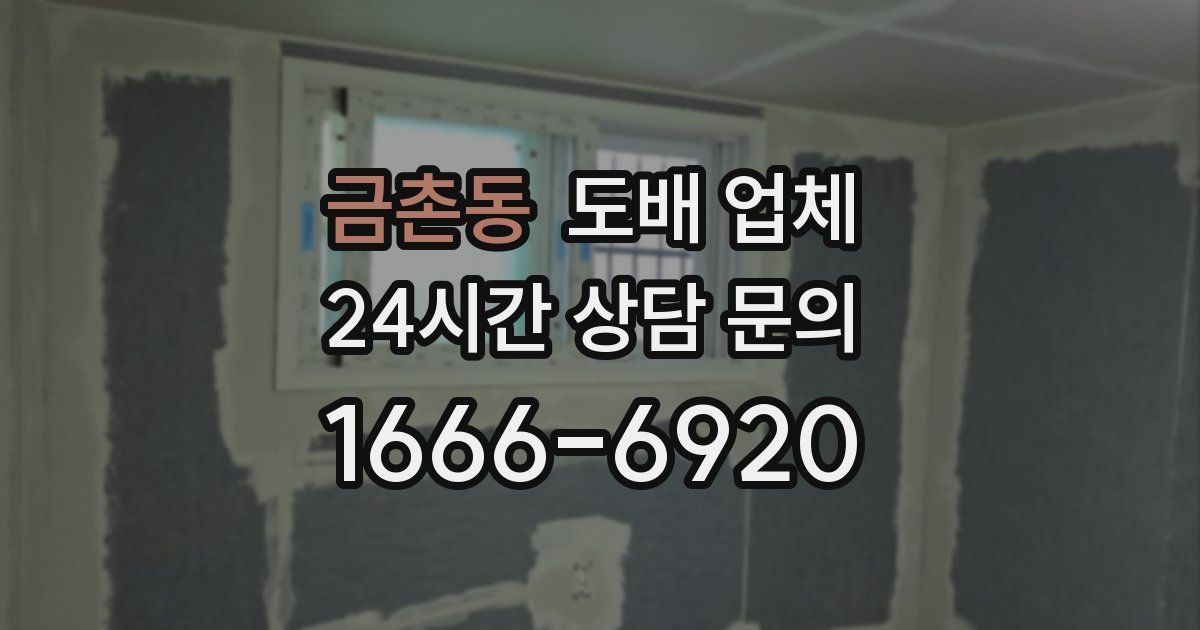 금촌동 도배 업체