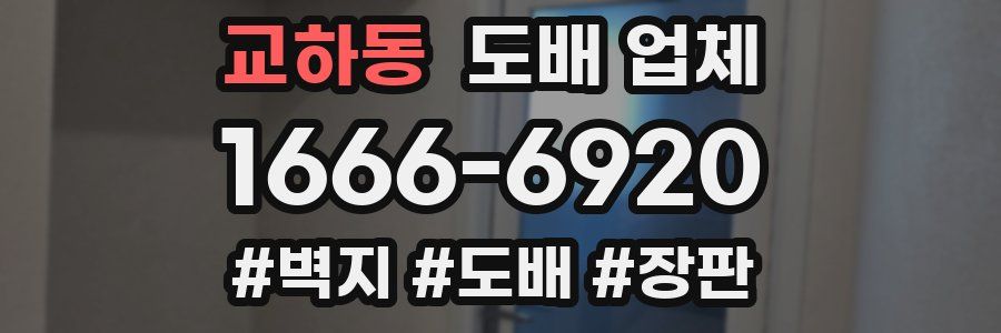 교하동 도배 업체