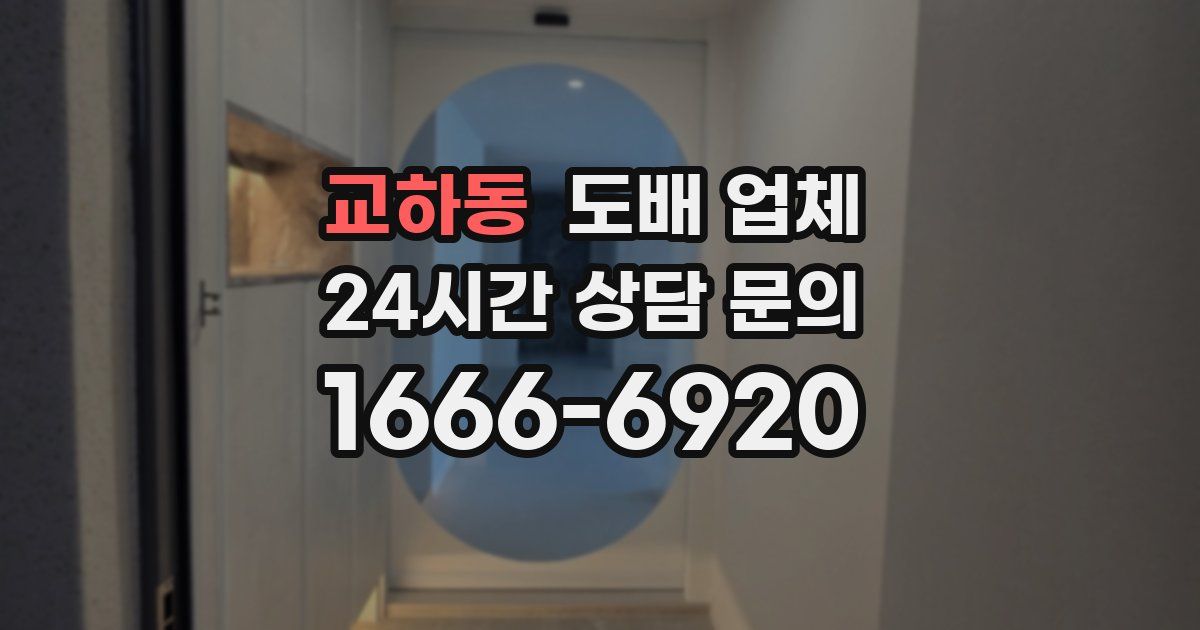 교하동 도배 업체