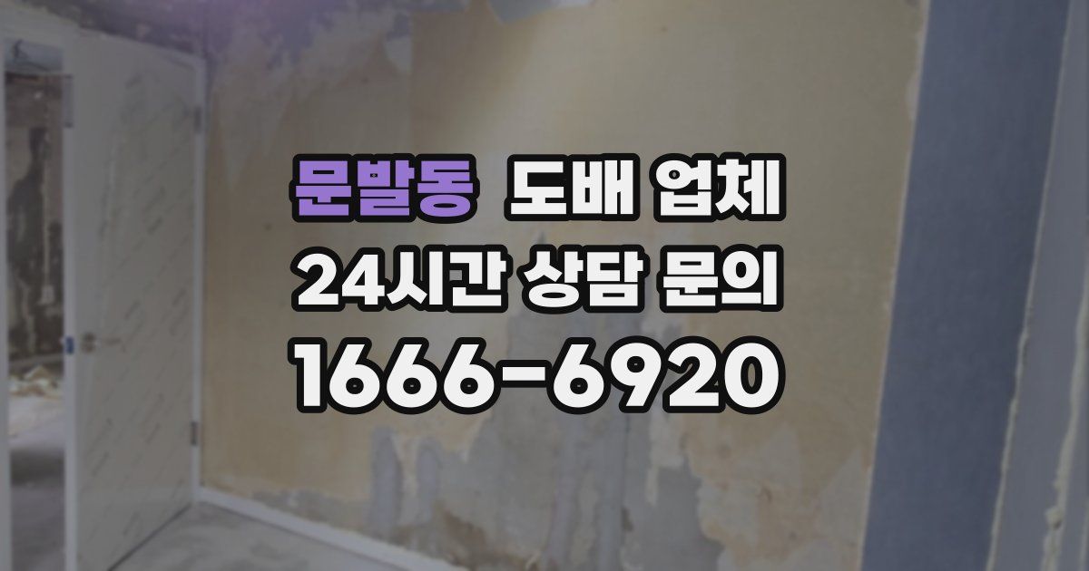 문발동 도배 업체