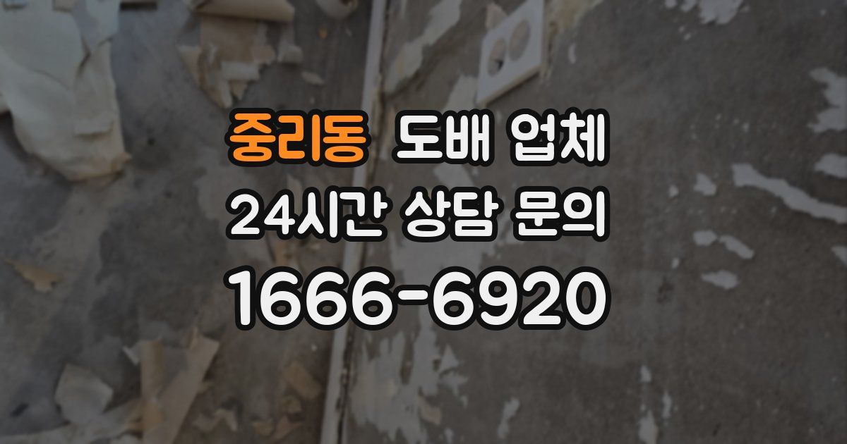 중리동 도배 업체