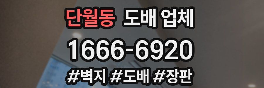 단월동 도배 업체