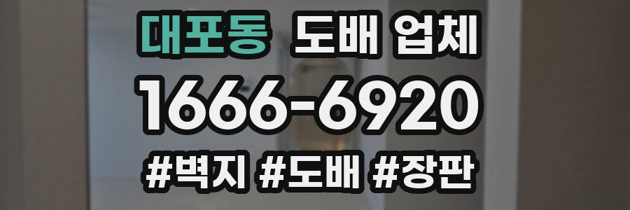 대포동 도배 업체