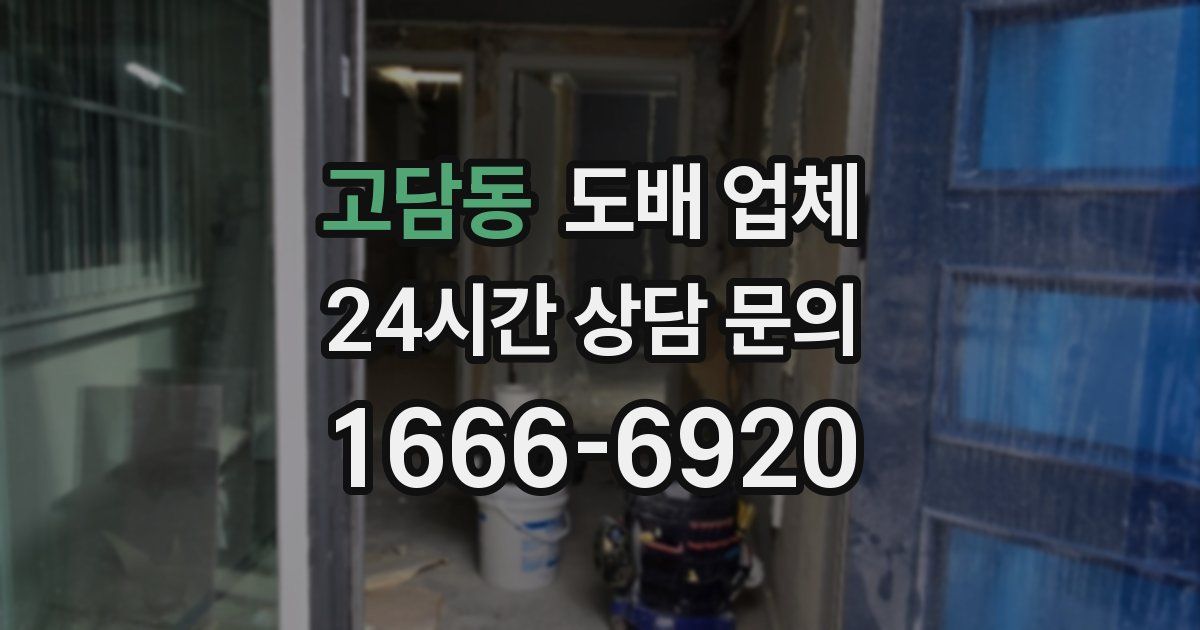 고담동 도배 업체