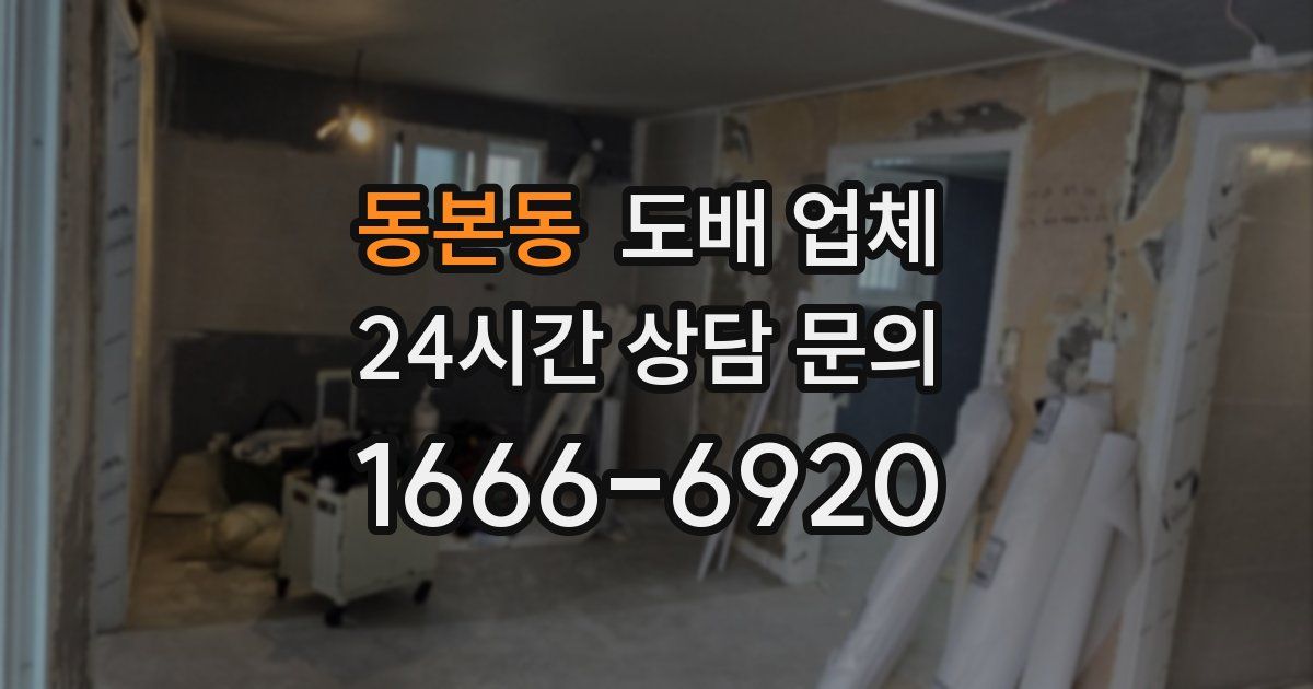 동본동 도배 업체