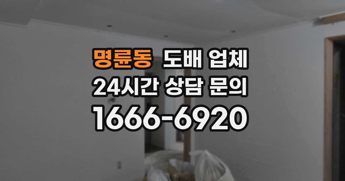 명륜동 도배 업체