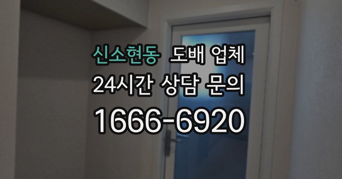 신소현동 도배 업체