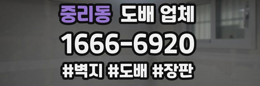 중리동 도배 업체