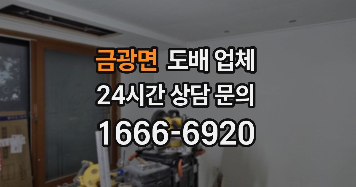 금광면 도배 업체