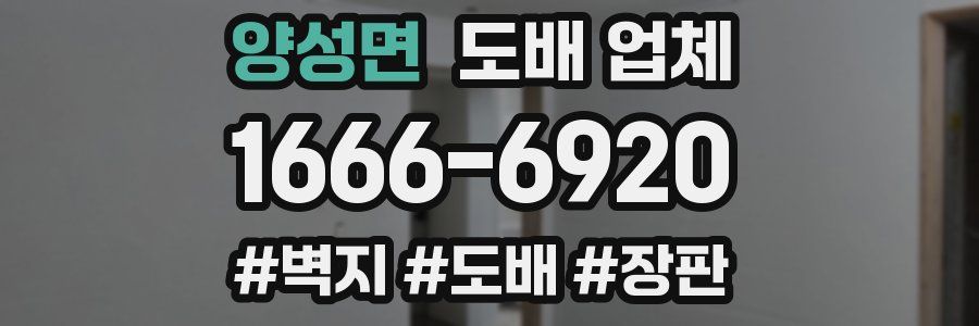 양성면 도배 업체