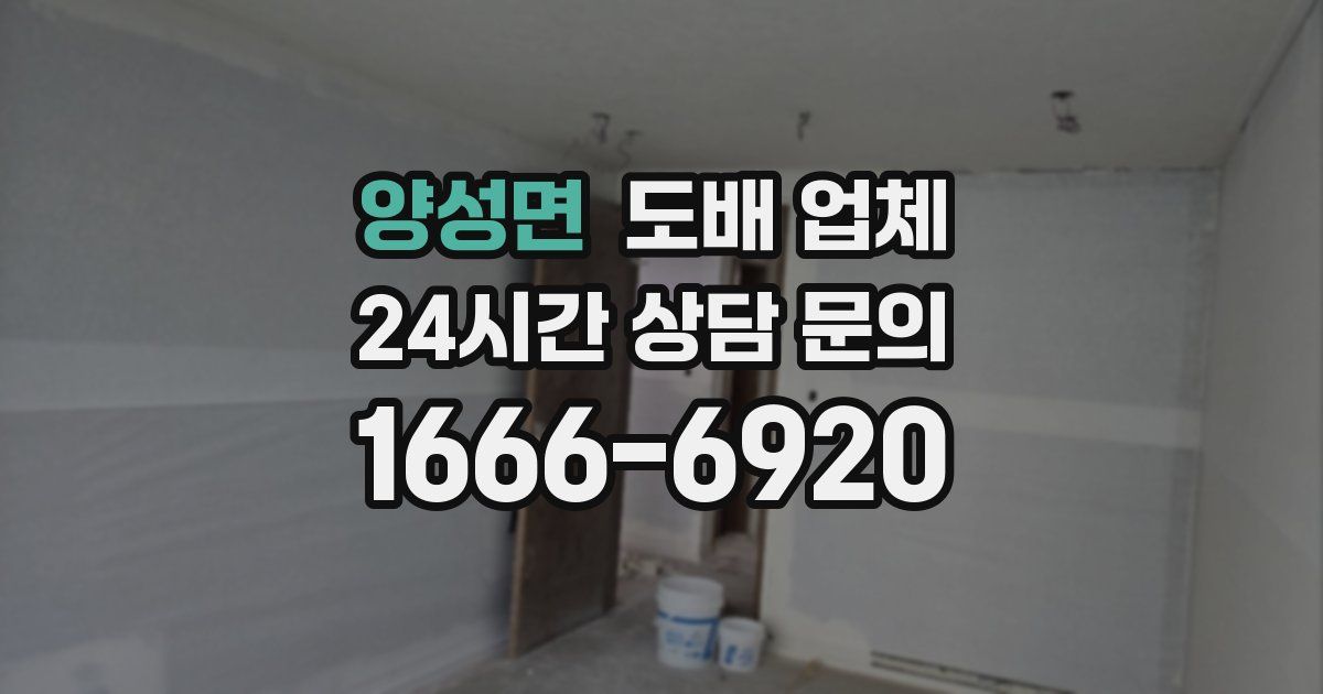 양성면 도배 업체