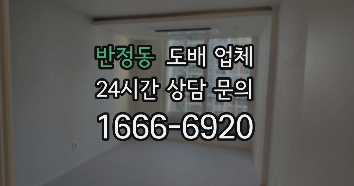반정동 도배 업체