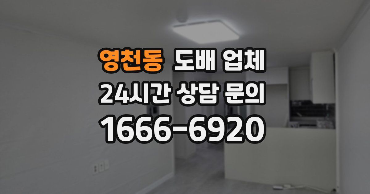 영천동 도배 업체