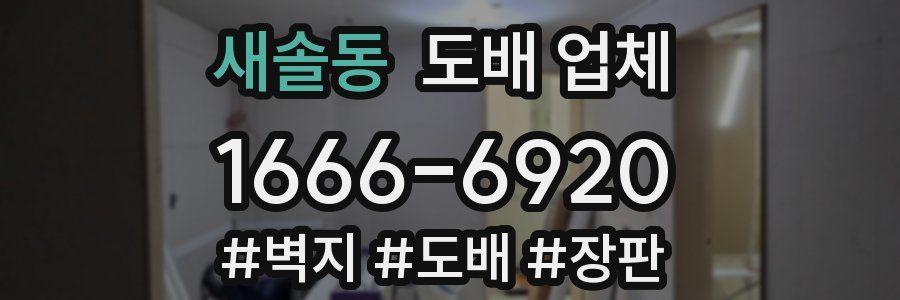 새솔동 도배 업체