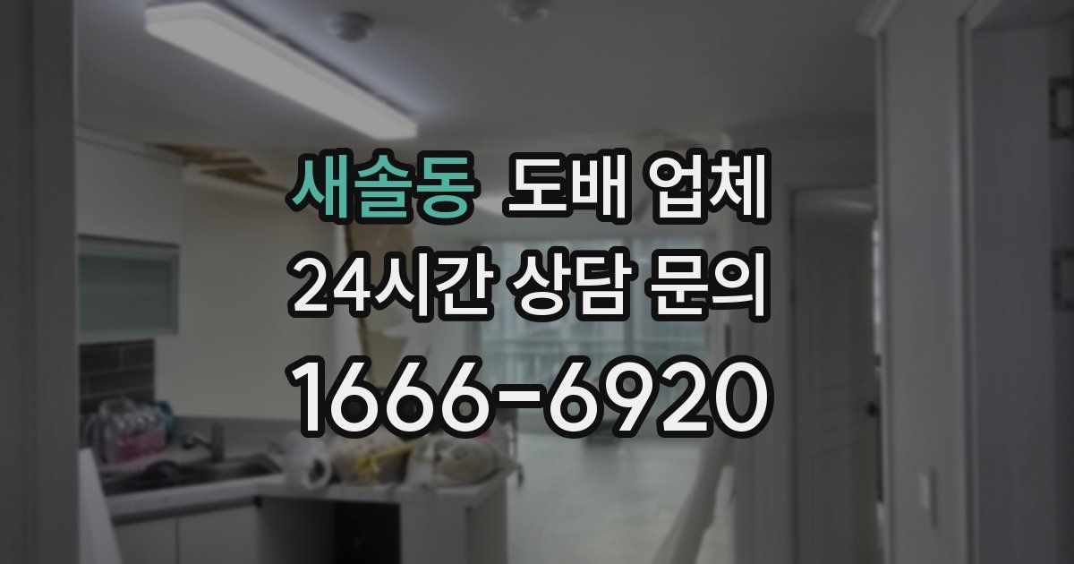 새솔동 도배 업체