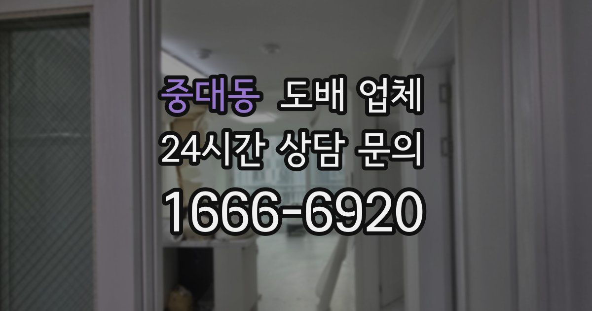 중대동 도배 업체