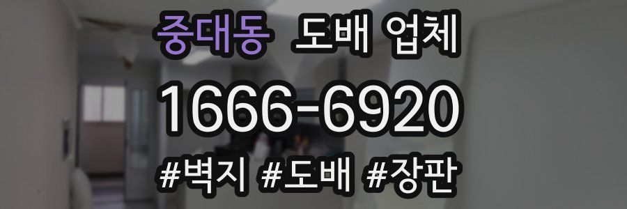 중대동 도배 업체
