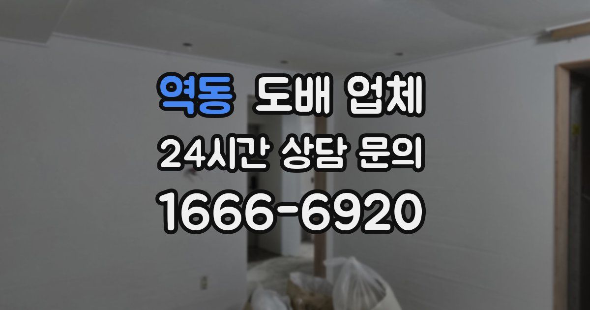 역동 도배 업체