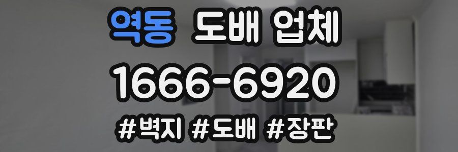 역동 도배 업체