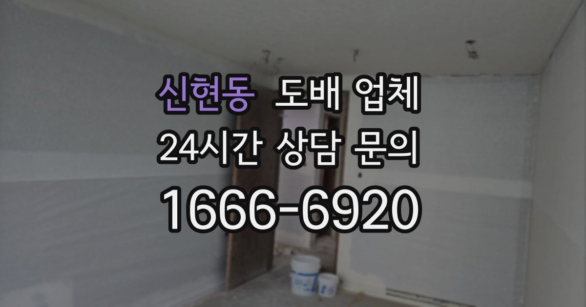 신현동 도배 업체