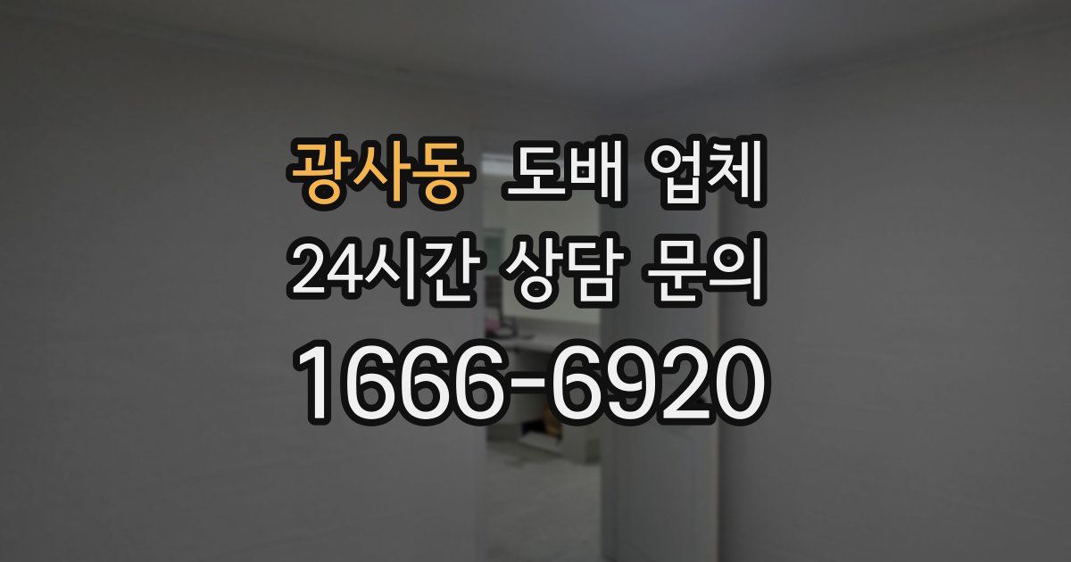 광사동 도배 업체