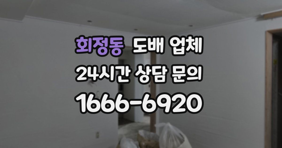 회정동 도배 업체