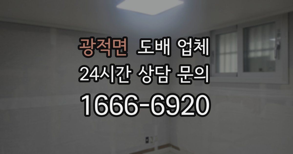 광적면 도배 업체
