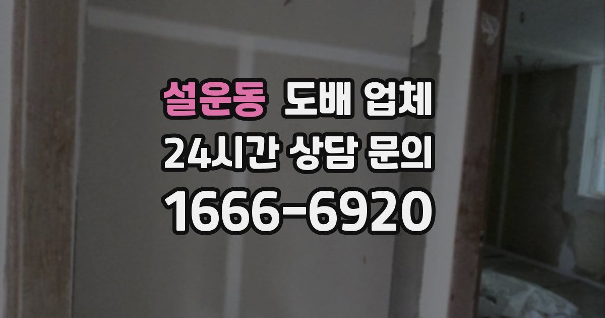 설운동 도배 업체