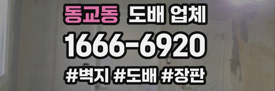 동교동 도배 업체