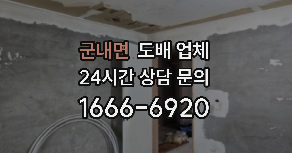 군내면 도배 업체